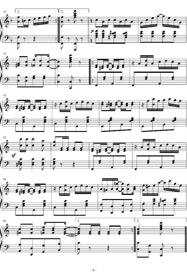 演艺人钢琴曲谱（图4）