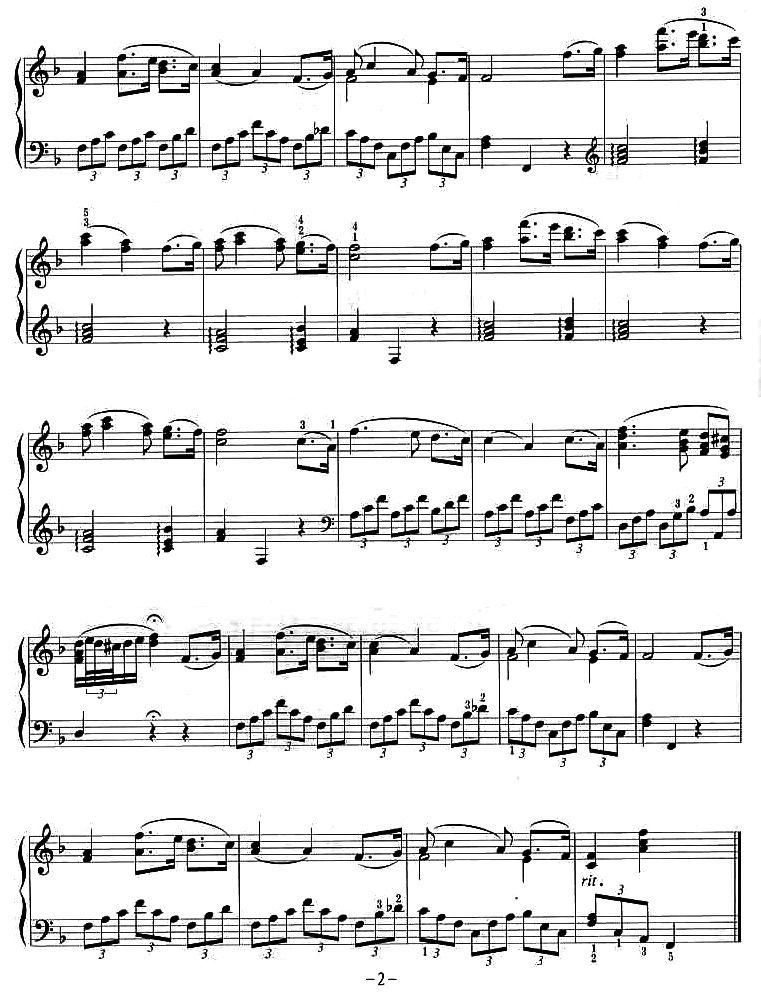 夏天的最后一朵玫瑰钢琴曲谱（图2）