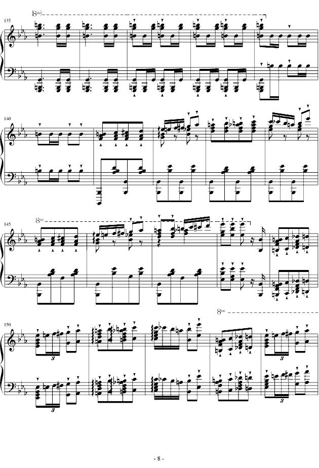 半音阶华丽足尖舞（大加洛普舞曲）钢琴曲谱（图8）