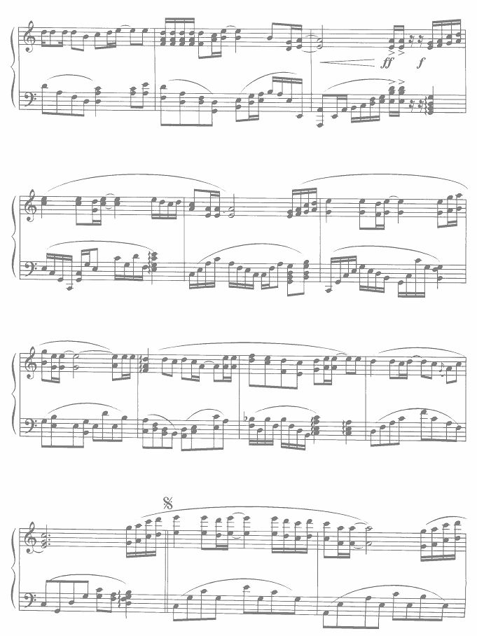 夕阳之歌钢琴曲谱（图2）