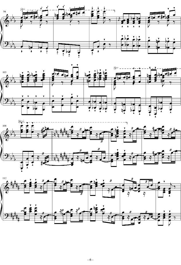 半音阶华丽足尖舞（大加洛普舞曲）钢琴曲谱（图6）