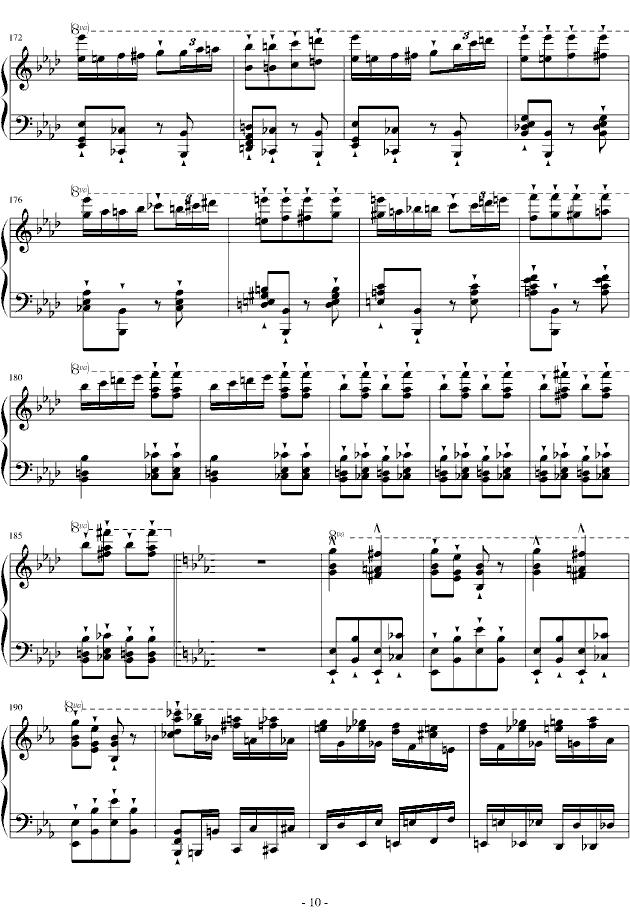 半音阶华丽足尖舞（大加洛普舞曲）钢琴曲谱（图10）