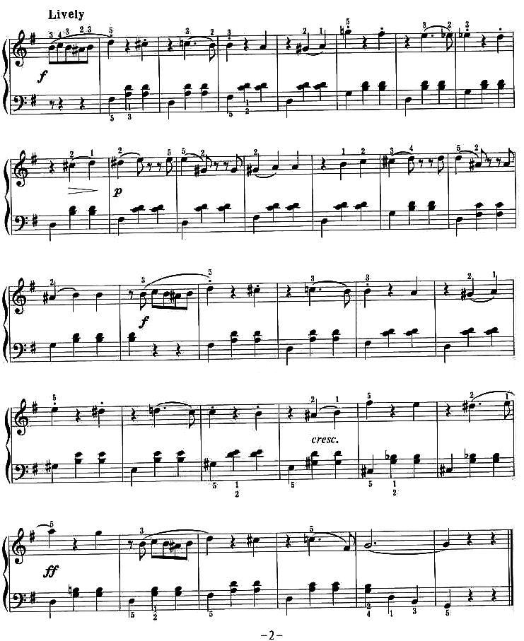 风流寡妇圆舞曲钢琴曲谱（图2）