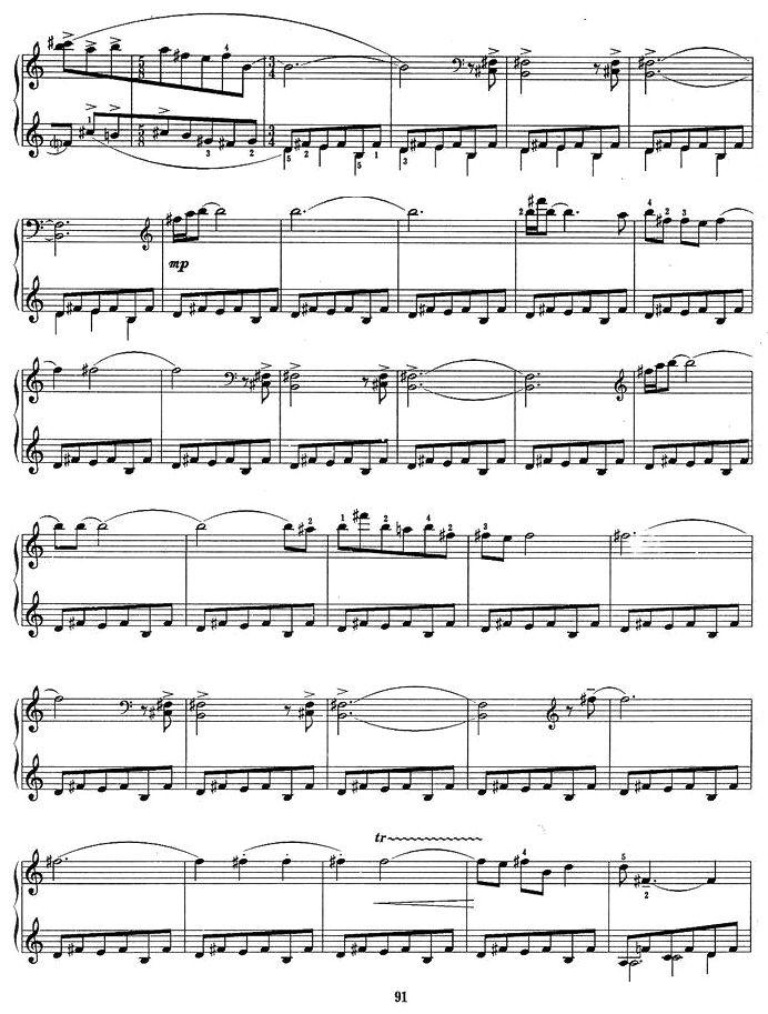 小奏鸣曲 三、山里人之舞钢琴曲谱（图3）