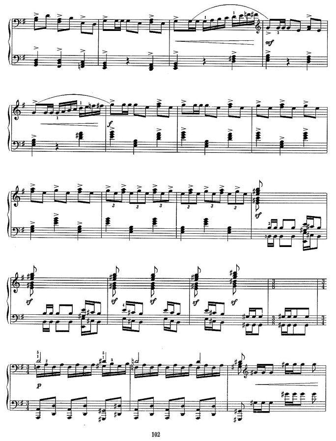 运动会组曲二、拔河钢琴曲谱（图2）