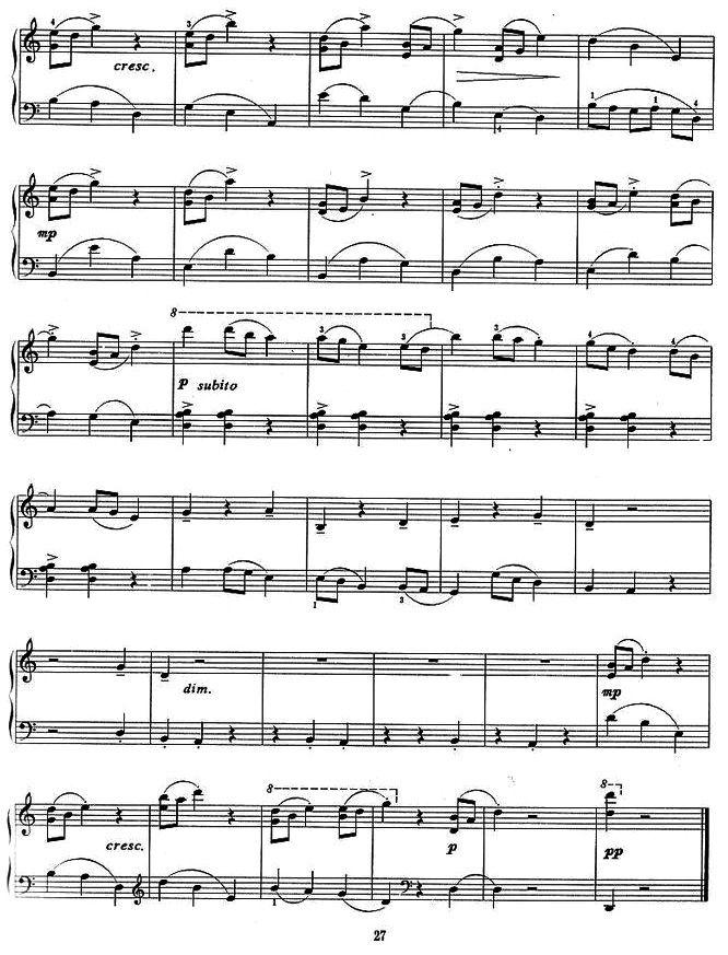 中国民歌主题变奏曲钢琴曲谱（图6）