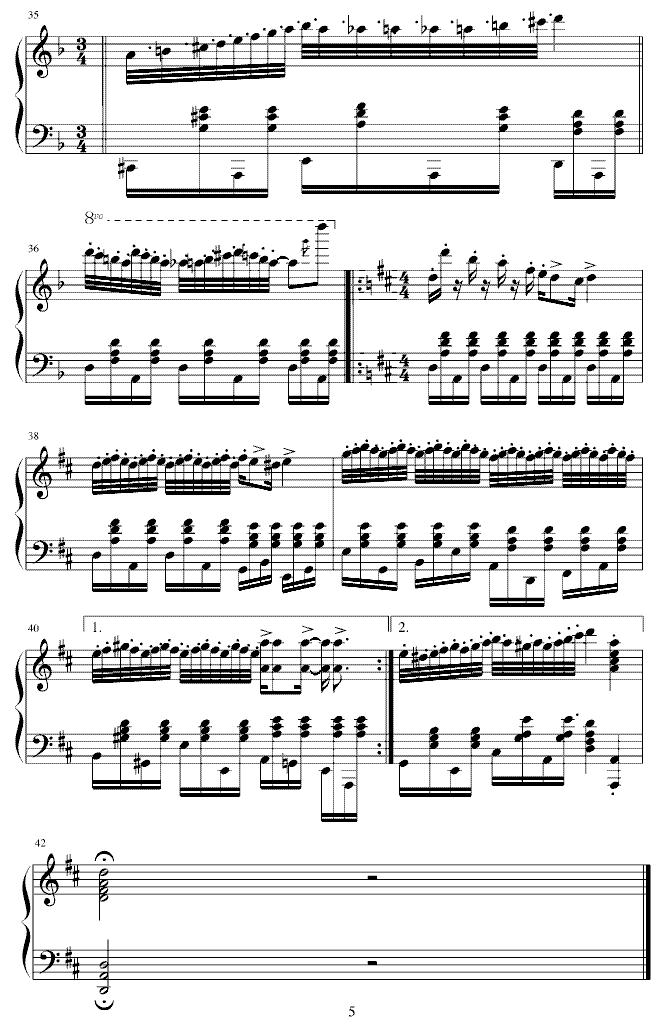 查尔达斯 czardas钢琴曲谱（图5）