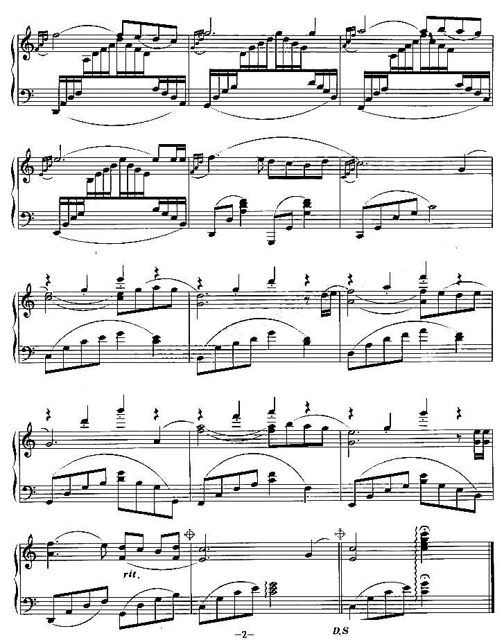 心里梦里钢琴曲谱（图2）