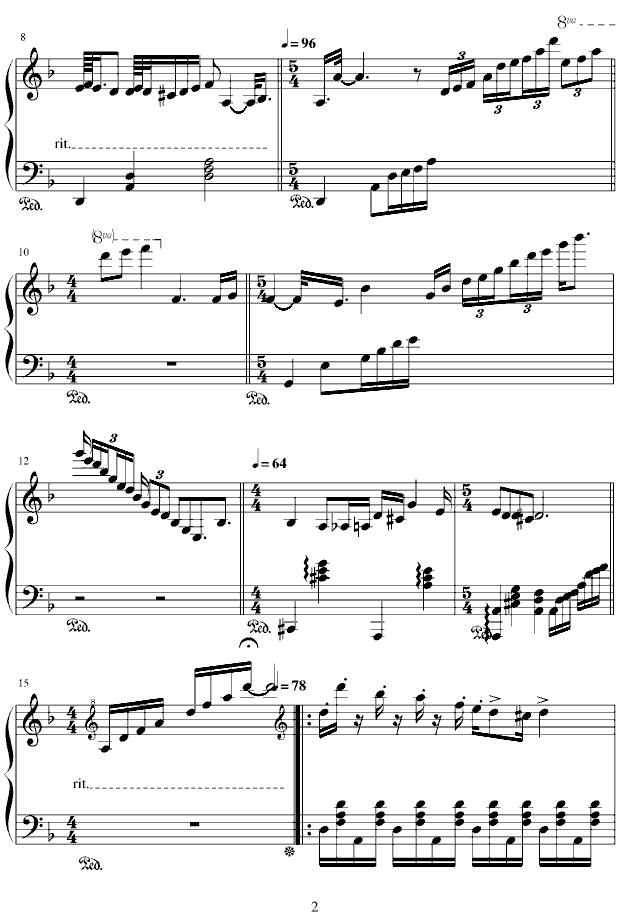 查尔达斯 czardas钢琴曲谱（图2）