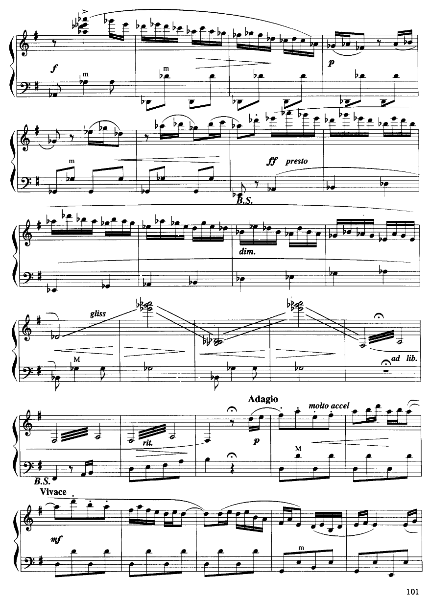 天女散花钢琴曲谱（图5）