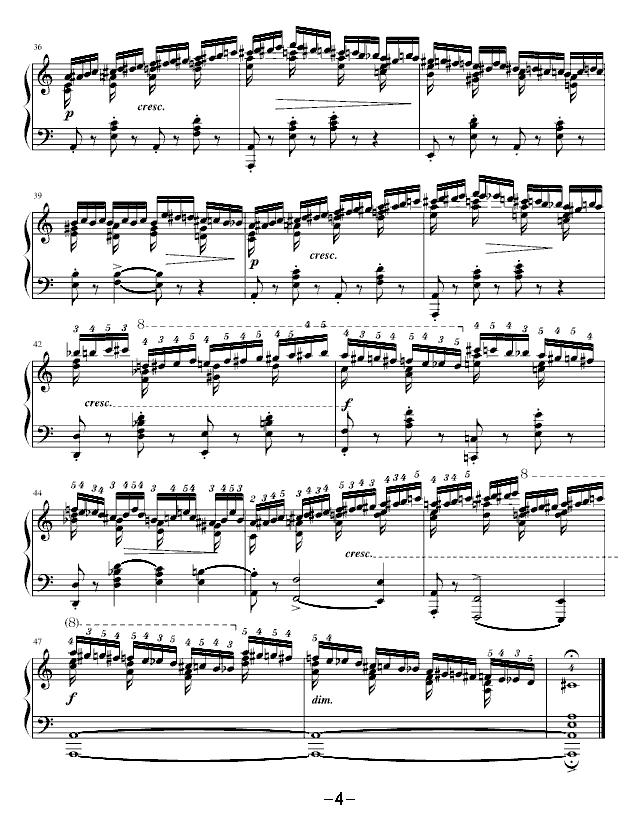 肖邦练习曲十之二钢琴曲谱（图4）