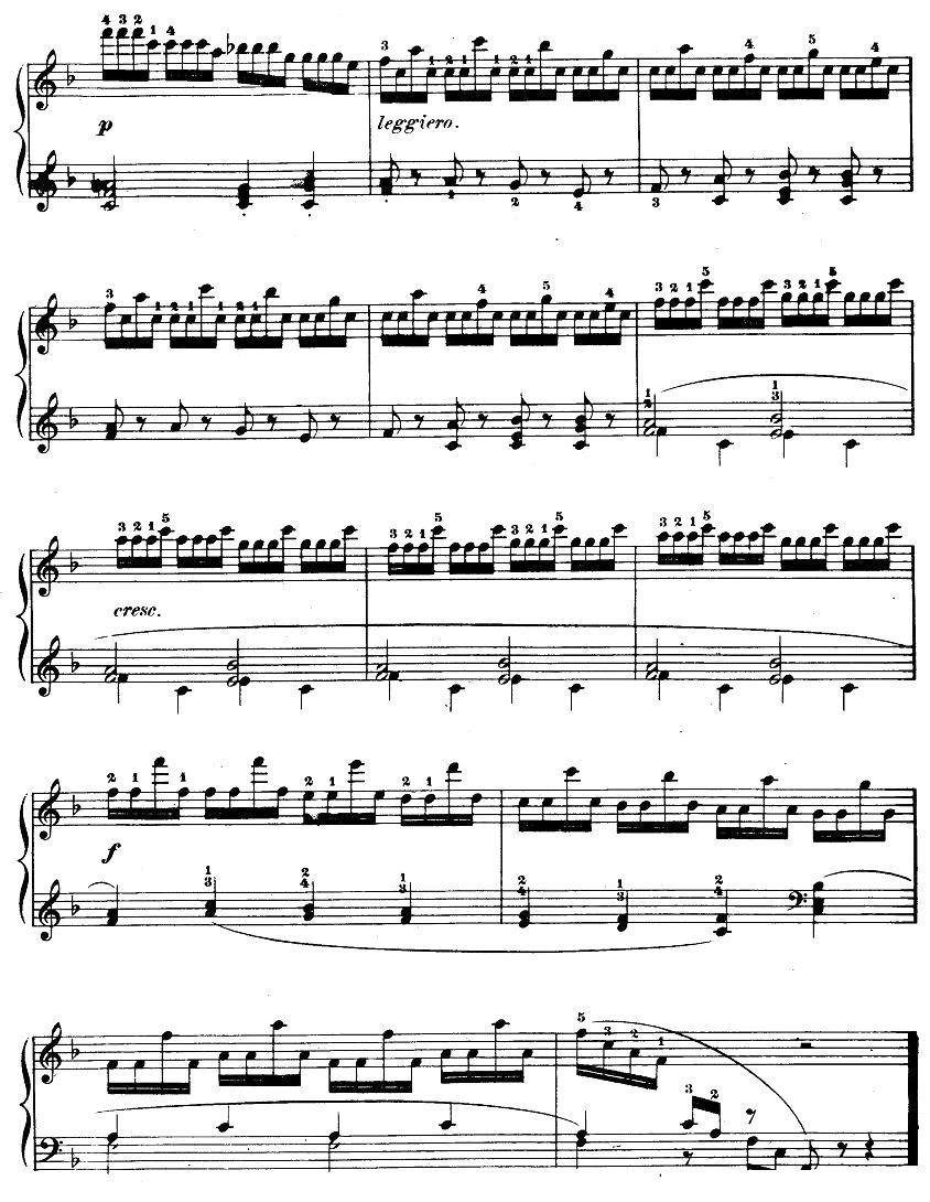 车尔尼《钢琴手指灵巧初步练习曲》之九钢琴曲谱（图2）