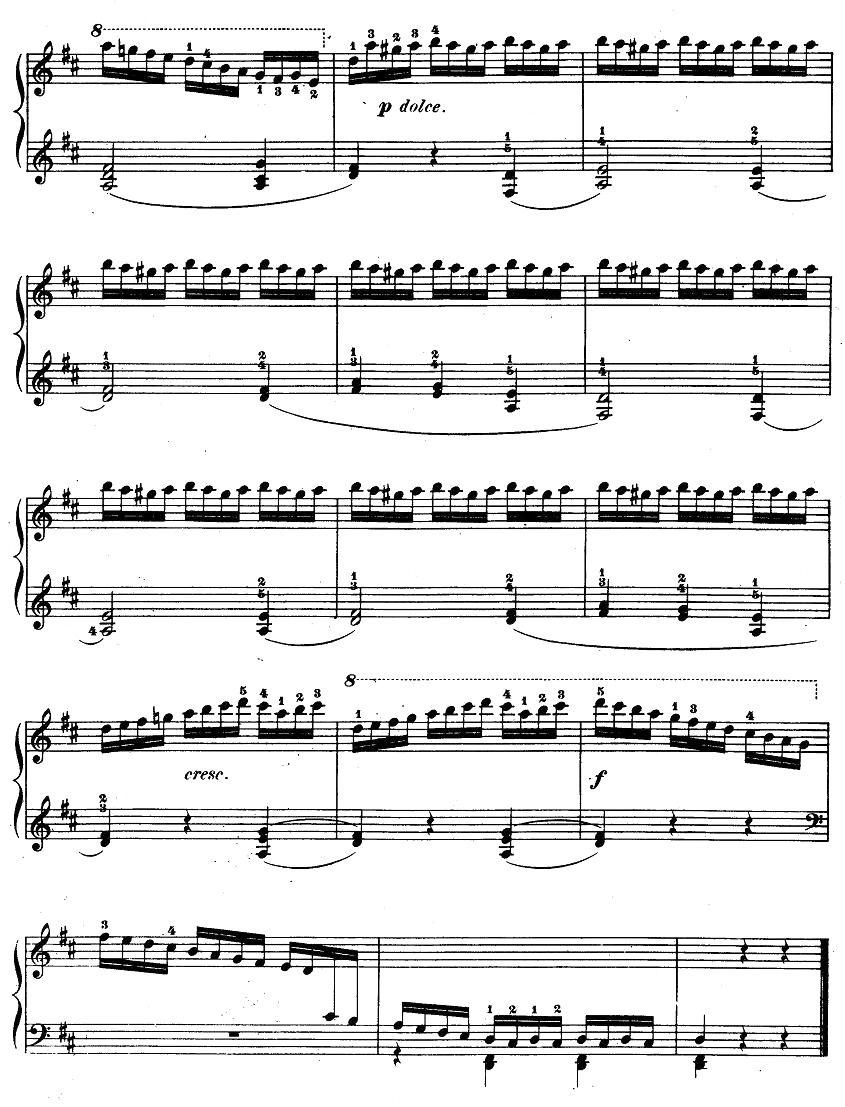 车尔尼《钢琴手指灵巧初步练习曲》之五钢琴曲谱（图2）