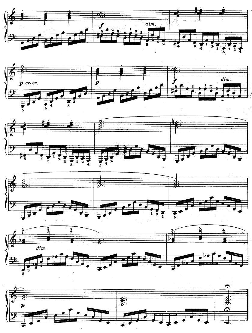 车尔尼《钢琴手指灵巧初步练习曲》之八钢琴曲谱（图2）