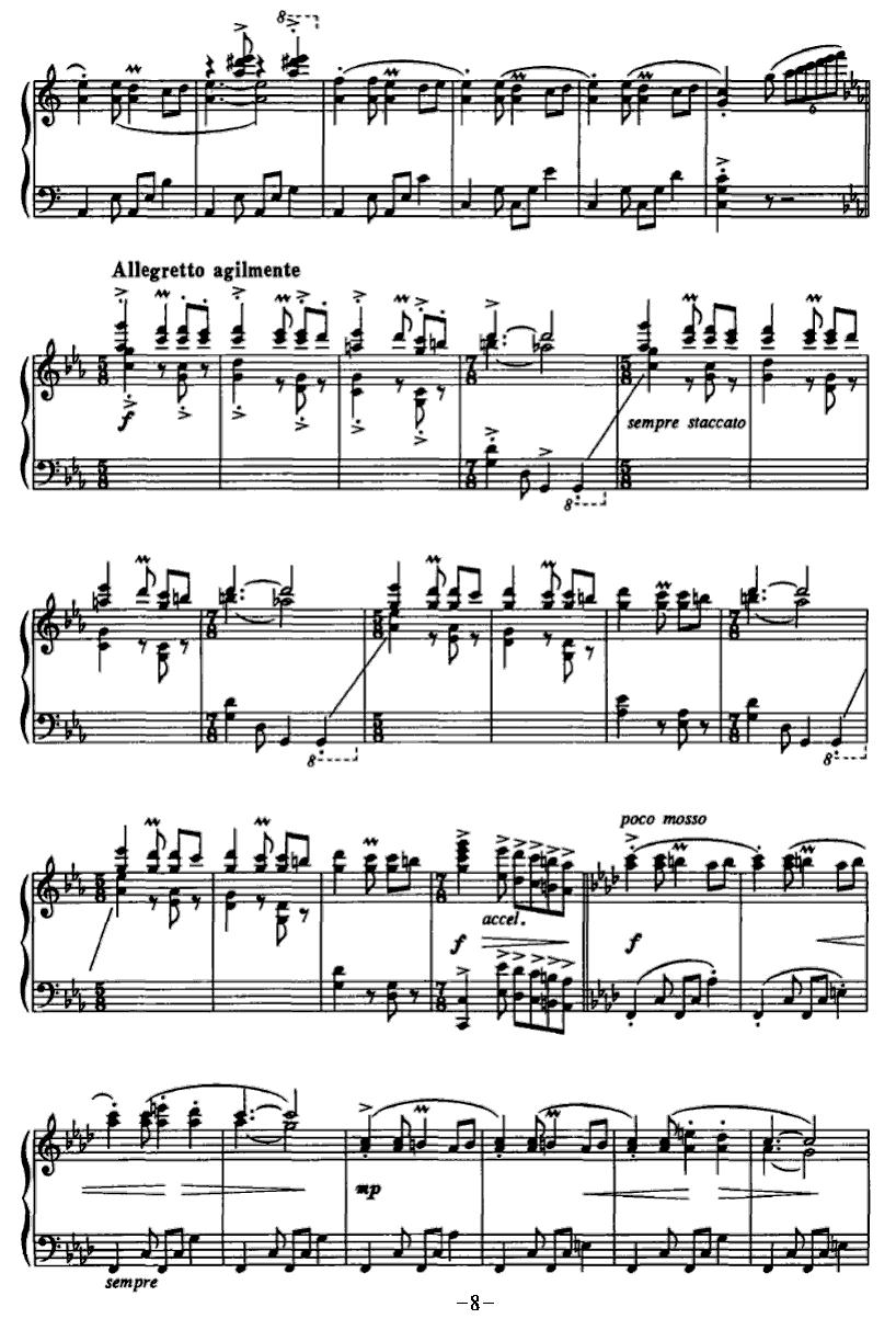 塔吉克幻想舞曲钢琴曲谱（图8）