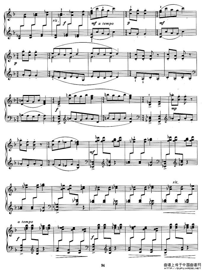 小奏鸣曲（第三乐章）P2钢琴曲谱（图1）