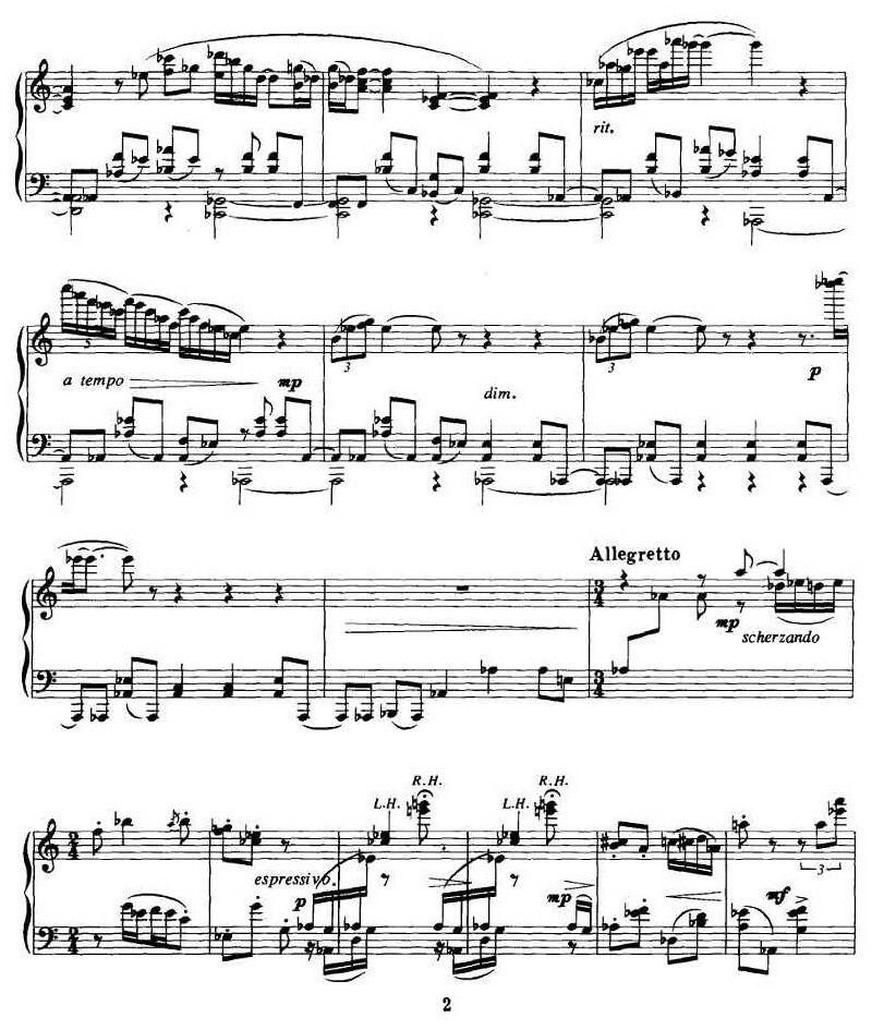 山行—山魁钢琴曲谱（图2）