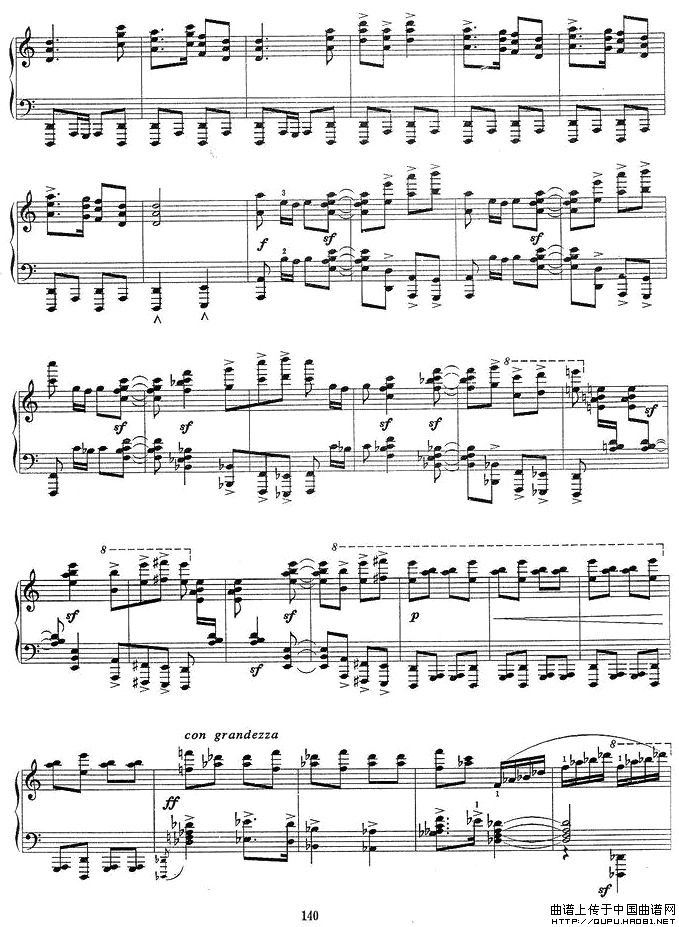 序曲与舞曲（第二部分）P6钢琴曲谱（图1）
