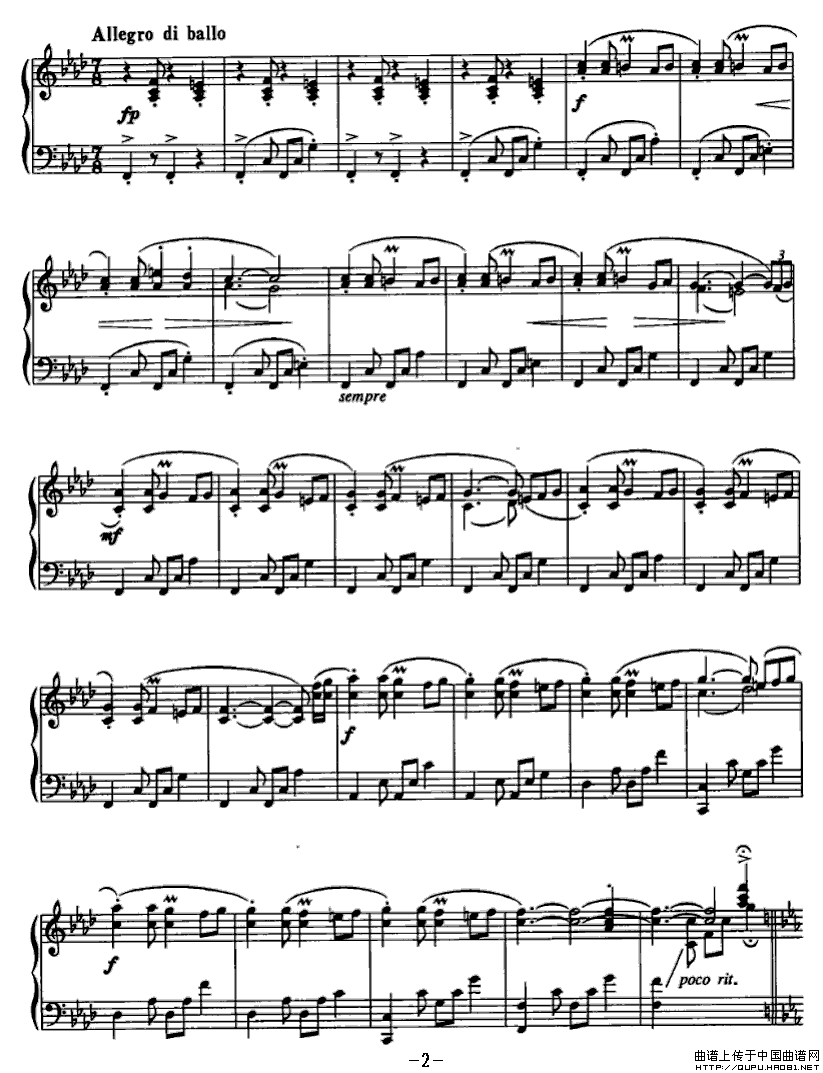 塔吉克幻想舞曲P2钢琴曲谱（图1）