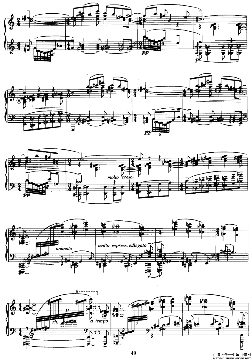 情景P8钢琴曲谱（图1）