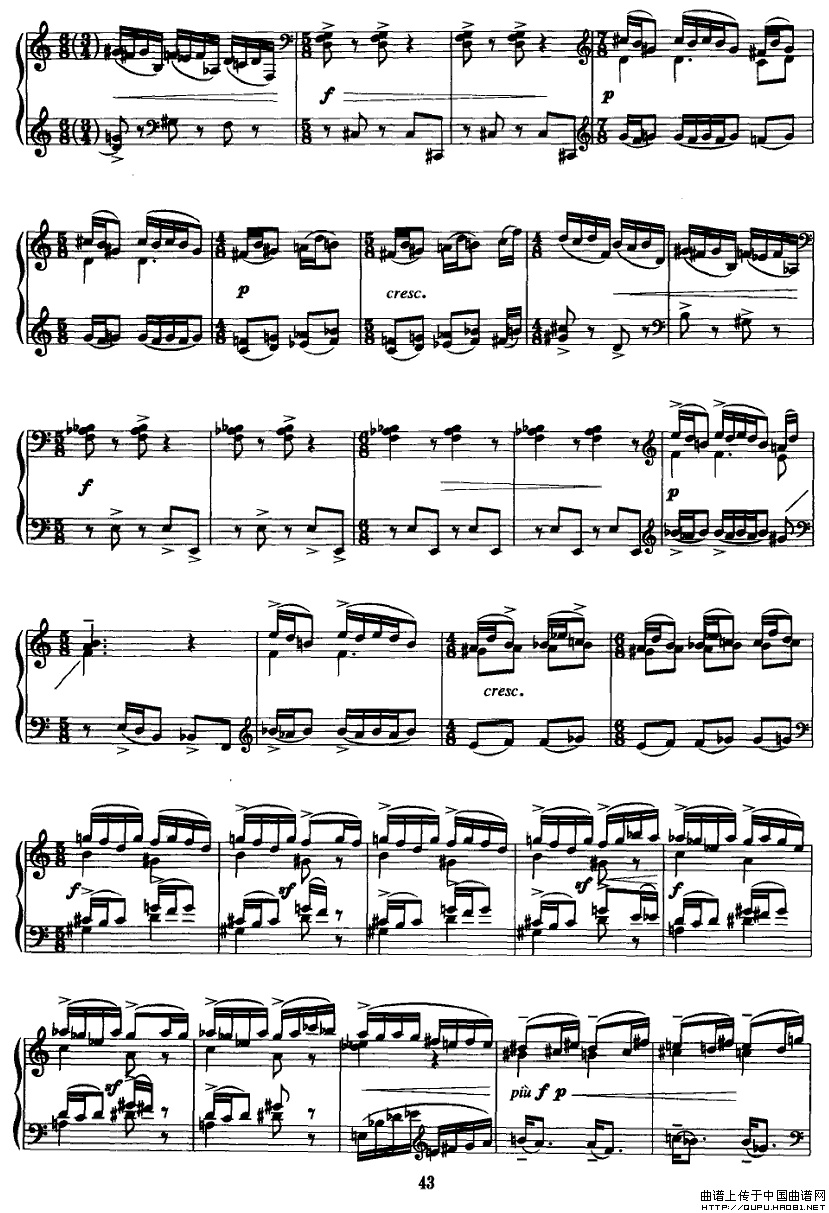 情景P2钢琴曲谱（图1）