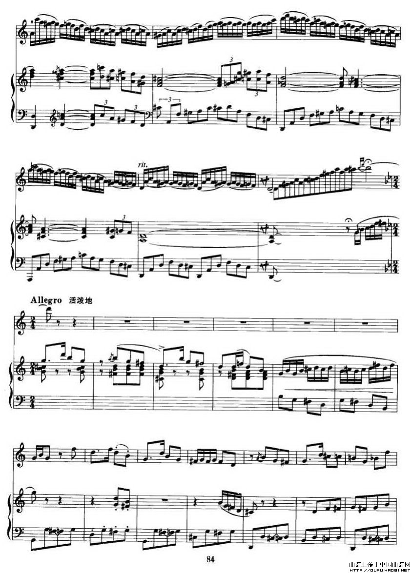 第二二胡狂想曲（二胡+钢琴伴奏）P5钢琴曲谱（图1）