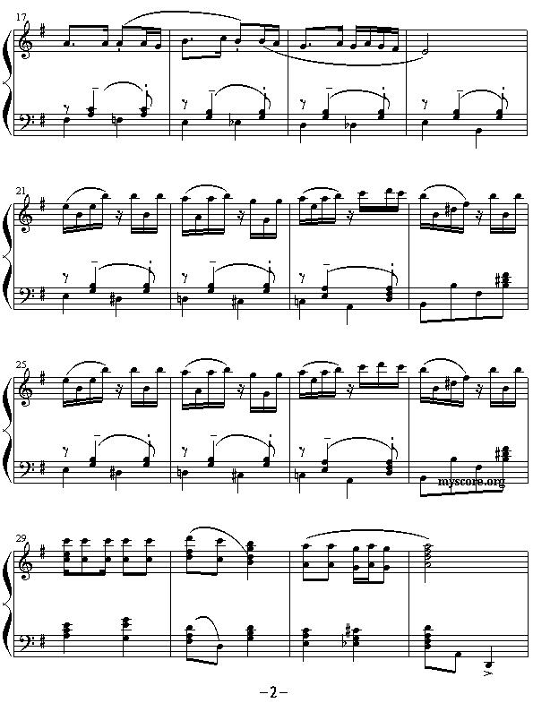 别比雅拉钢琴曲谱（图2）
