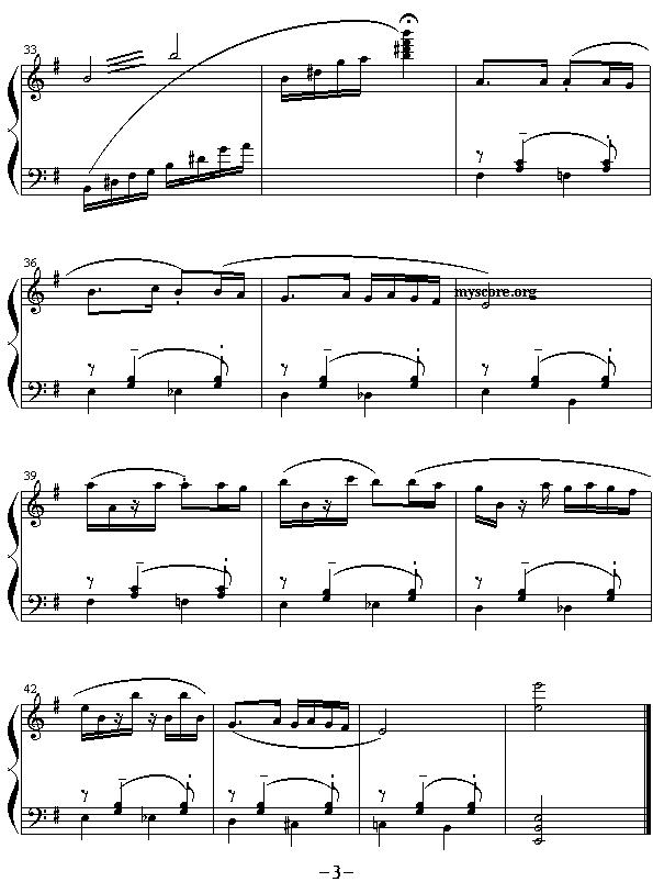 别比雅拉钢琴曲谱（图3）
