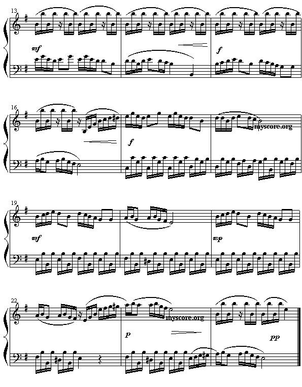 达坂城的姑娘钢琴曲谱（图2）