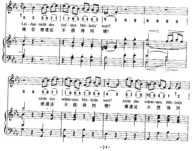 Ha，Treuloser（嘿，负心人）（中外文对照、正谱+简谱）钢琴曲谱（图24）