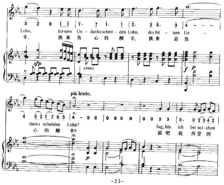 Ha，Treuloser（嘿，负心人）（中外文对照、正谱+简谱）钢琴曲谱（图23）
