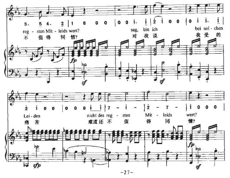 Ha，Treuloser（嘿，负心人）（中外文对照、正谱+简谱）钢琴曲谱（图27）