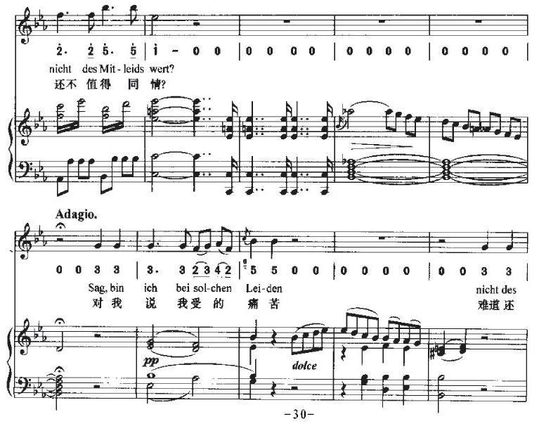 Ha，Treuloser（嘿，负心人）（中外文对照、正谱+简谱）钢琴曲谱（图30）