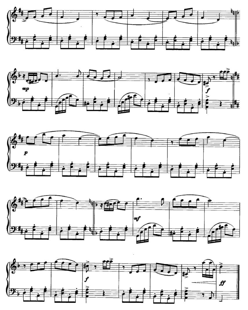 外国民歌钢琴小曲：地克地克达克钢琴曲谱（图2）