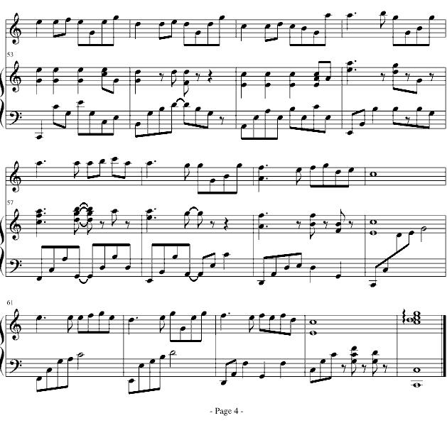 生日歌（弹唱版）钢琴曲谱（图4）