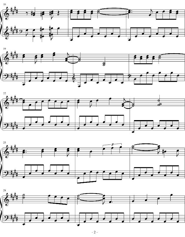 Neyanbhbin（悲伤的天使）钢琴曲谱（图2）