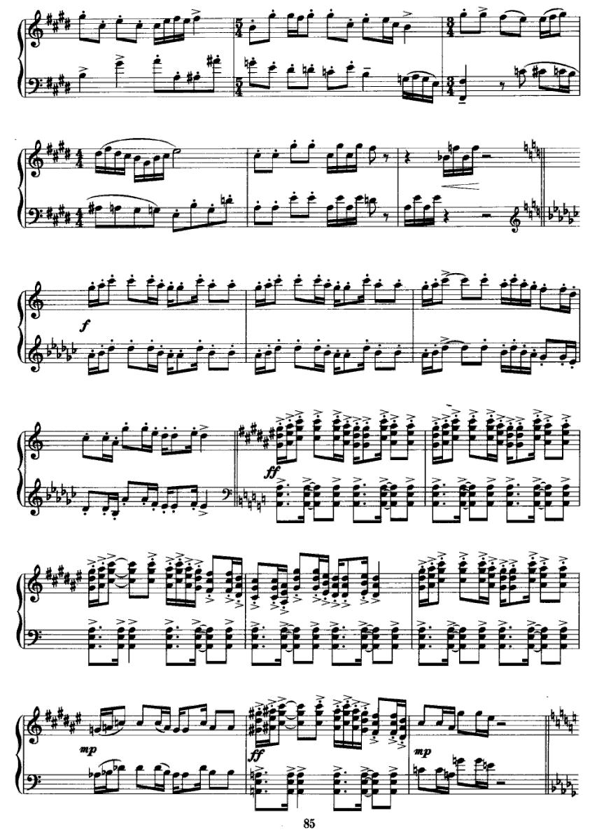 斗歌钢琴曲谱（图4）