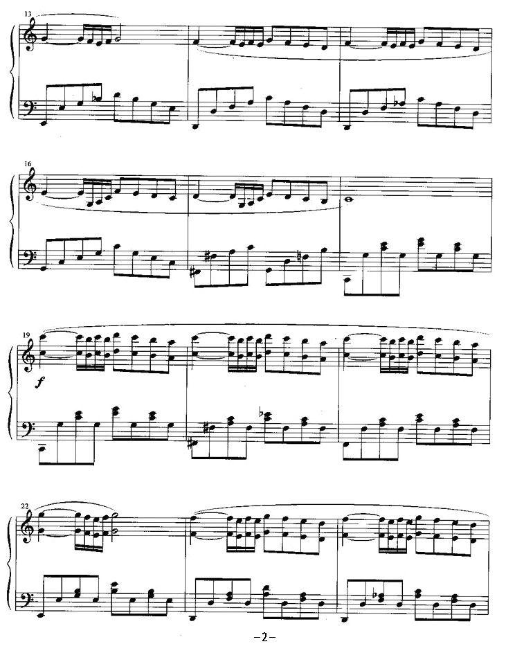 伊人（美国电影《诺丁山》插曲）钢琴曲谱（图2）