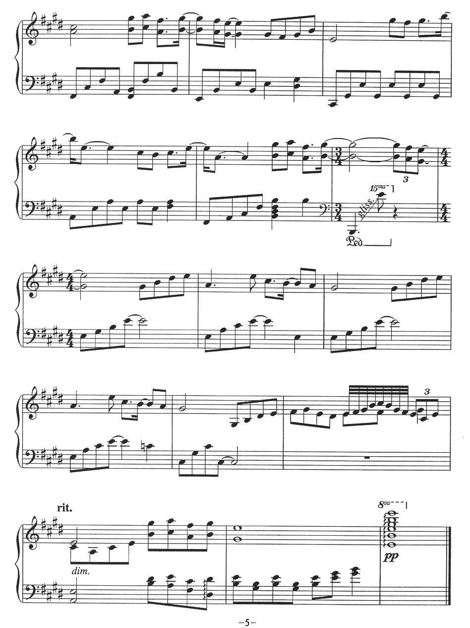 Beauty and Beast（电影《美女与野兽》主题曲）钢琴曲谱（图5）
