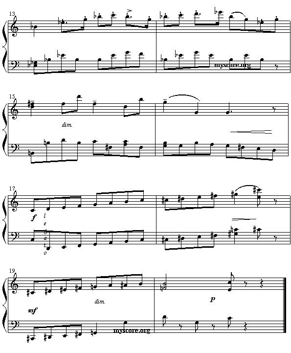 彼得（交响童话“彼得与狼”选曲）钢琴曲谱（图2）
