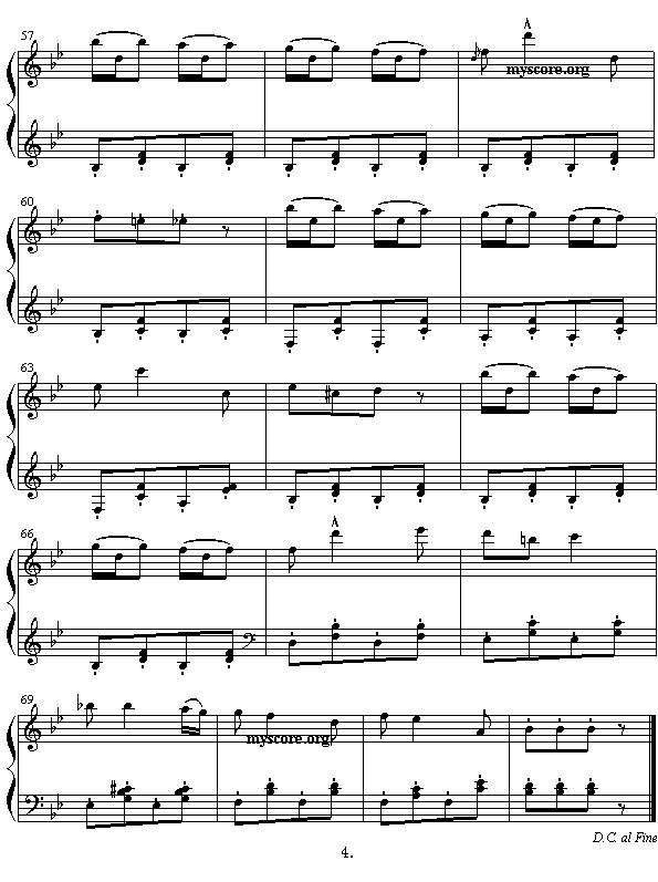 阅兵进行曲钢琴曲谱（图4）