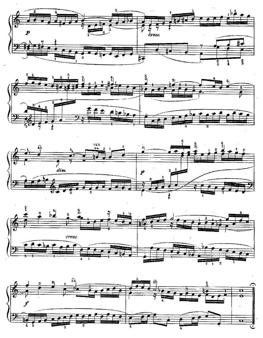 FIFTEEN THREE-PART INVETIONS之一（15首3部创意曲之一）钢琴曲谱（图2）
