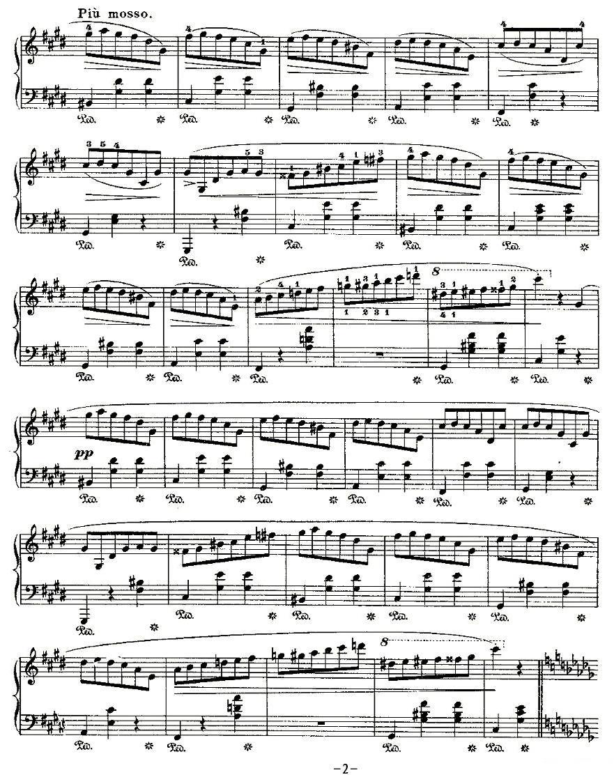 valse，Op.64, No.2钢琴曲谱（图2）