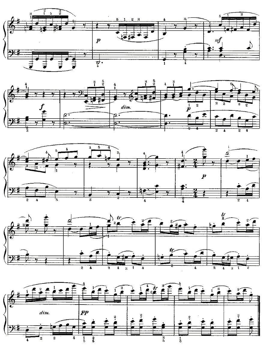 贝多芬钢琴小品Op.119 之六钢琴曲谱（图3）