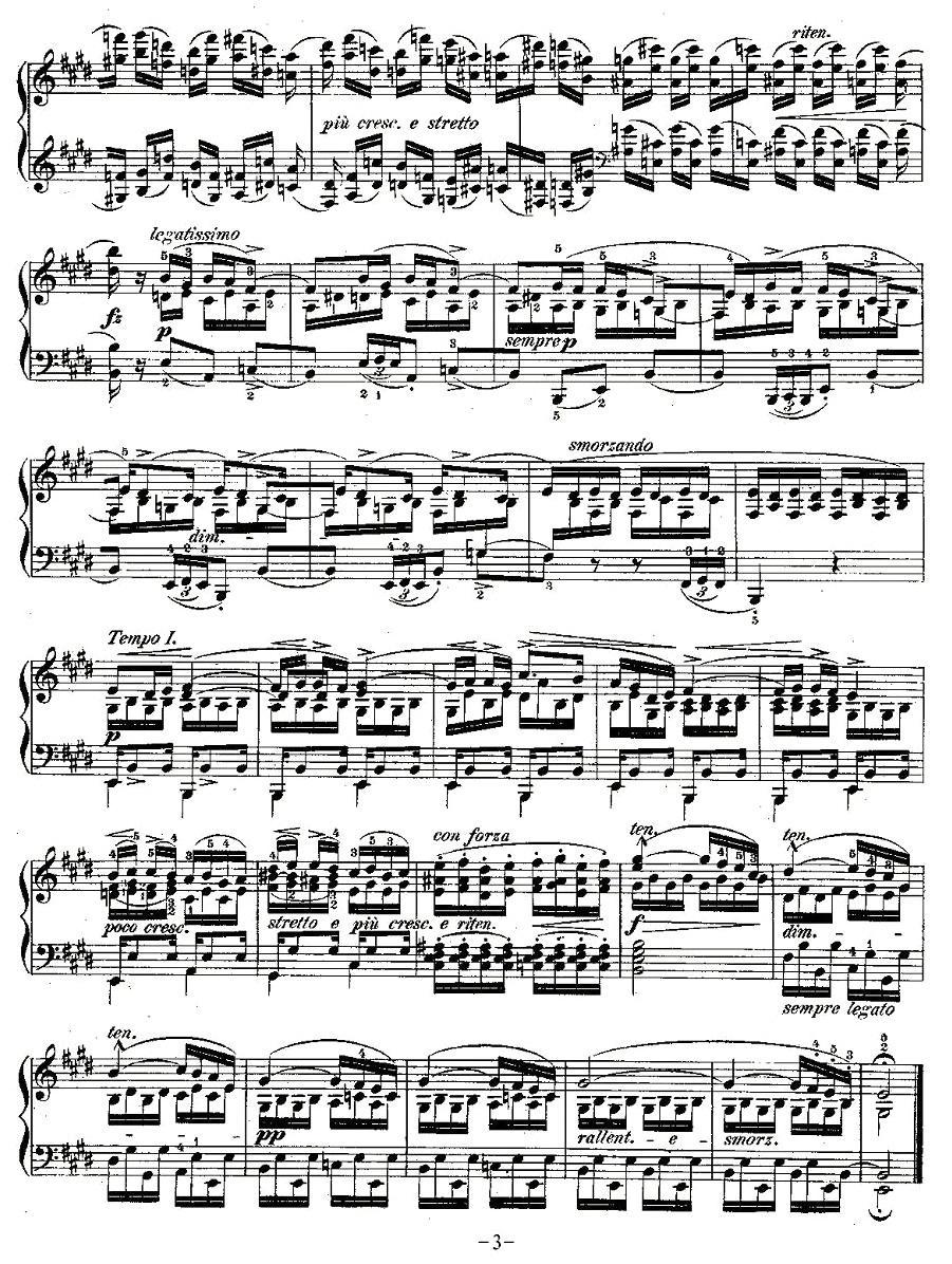 肖邦钢琴练习曲，Op.10之三钢琴曲谱（图3）