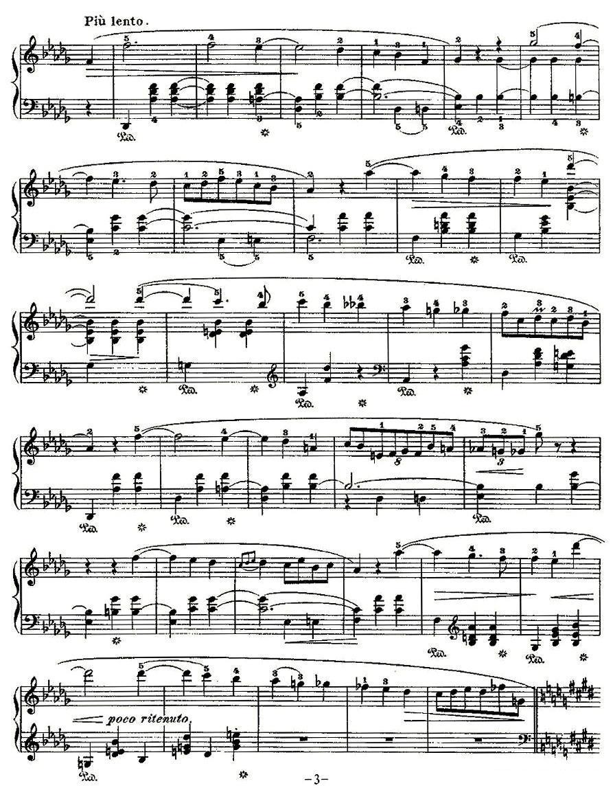 valse，Op.64, No.2钢琴曲谱（图3）