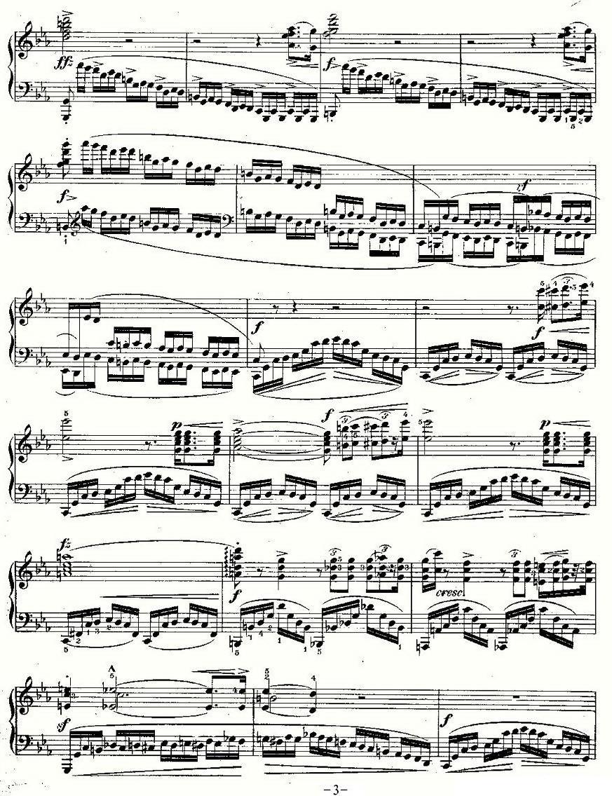 肖邦钢琴练习曲，Op.10之十二钢琴曲谱（图3）