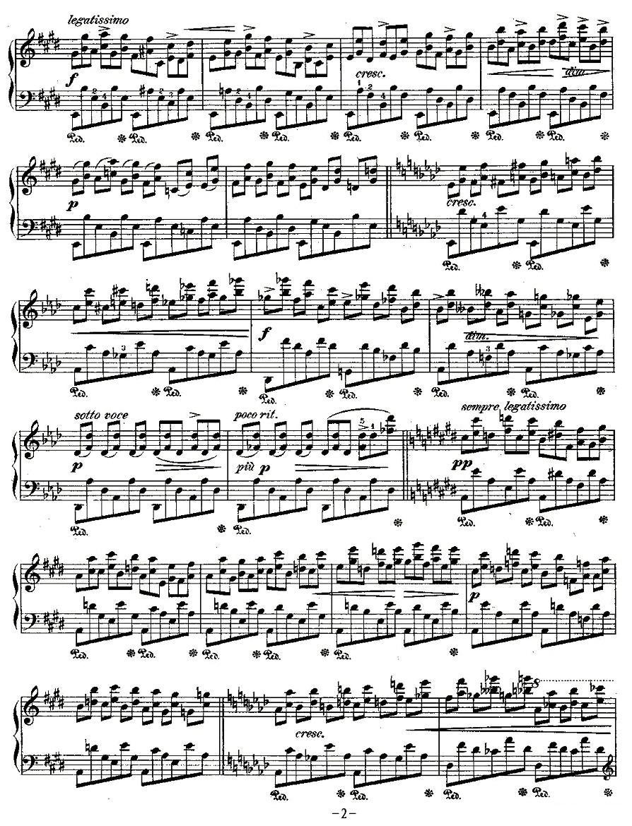 肖邦钢琴练习曲，Op.10之十钢琴曲谱（图2）