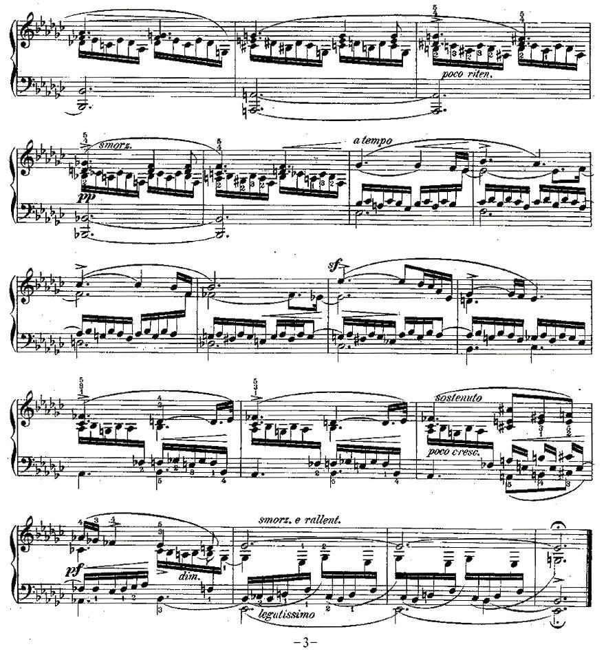 肖邦钢琴练习曲，Op.10之六钢琴曲谱（图3）