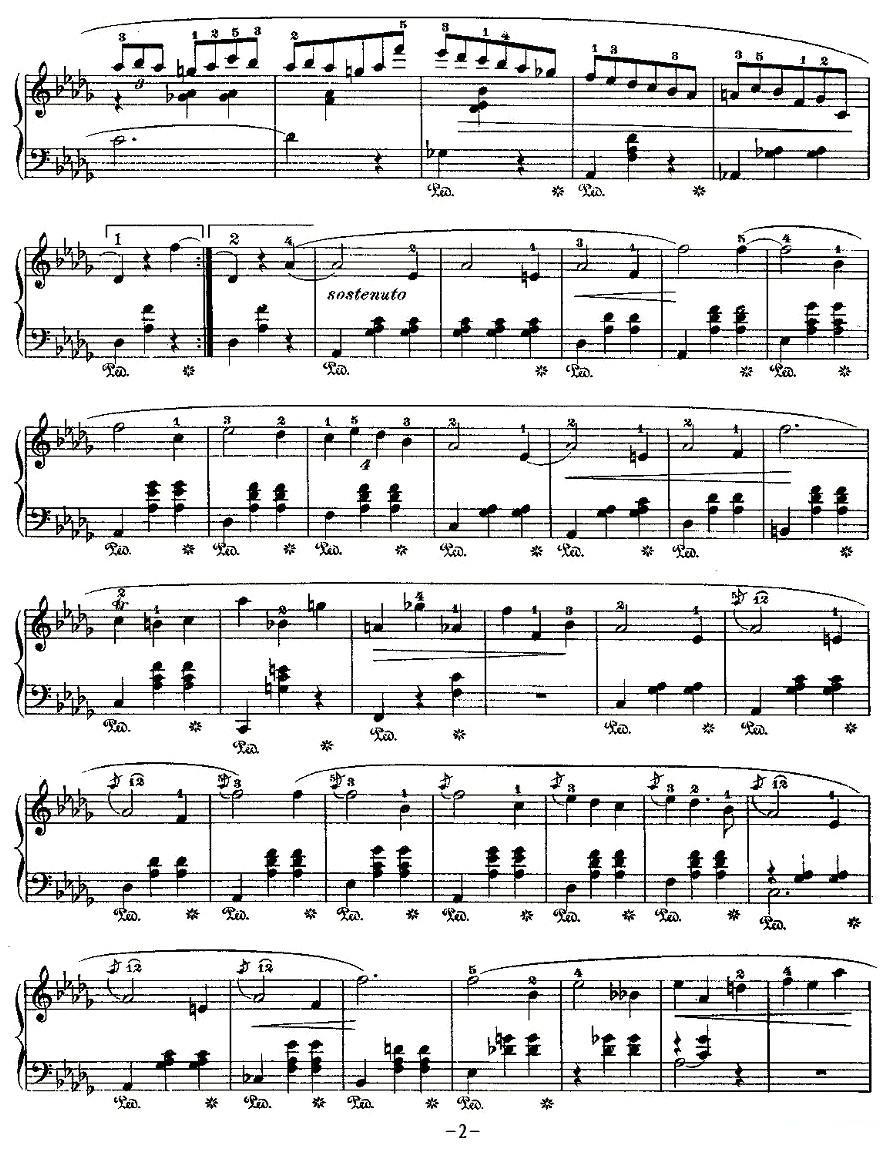 valse，Op.64, No.1钢琴曲谱（图2）